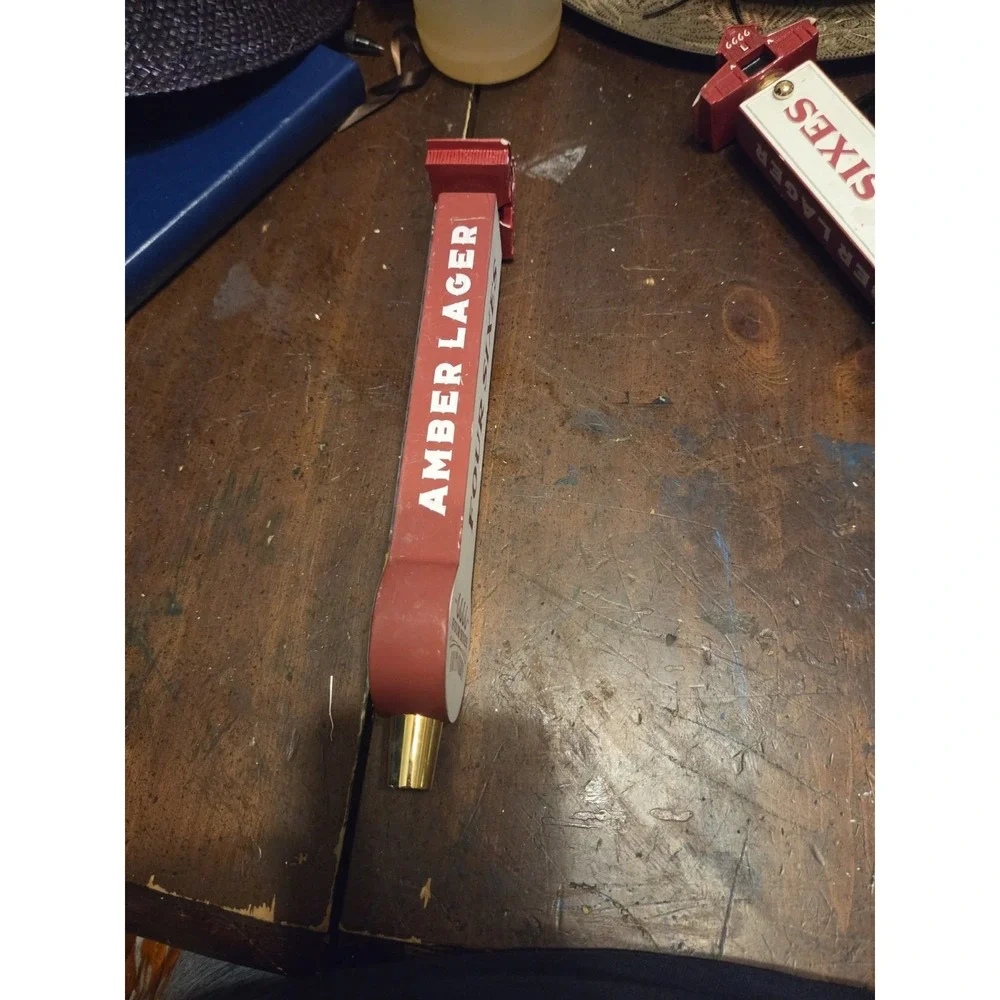 Four Sixes Grit & Glory Amber Lager Beer Tap Handle Red Barn Top Texas